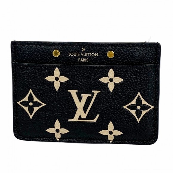 LOUIS VUITTON Black Monogram Card Holder - Picture 1 of 10